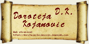 Doroteja Kojanović vizit kartica